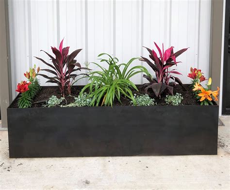 flower metal box with lid|decorative metal planter boxes.